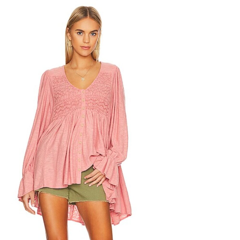 Free People Don't Call Me Baby Top - Rosie - Size M - Like New!